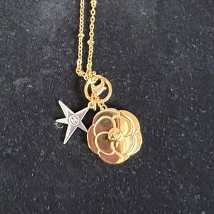 Chanel Limited Edition Double Holiday Flower Charm, keychains on unbranded chain